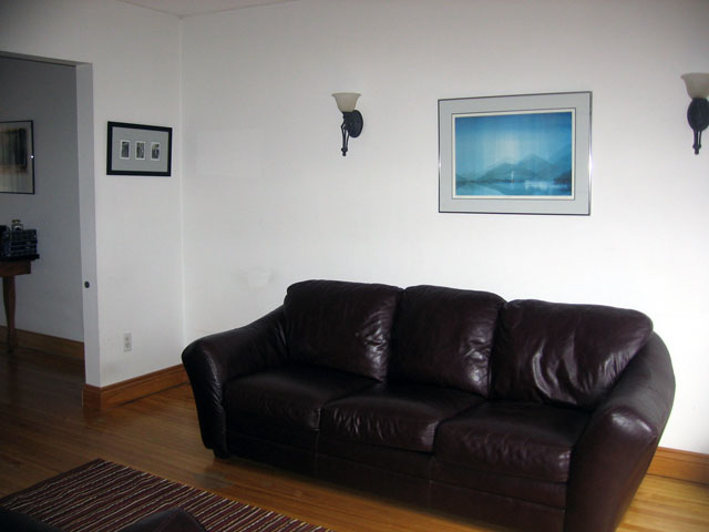 Couch in living room, Toronto Property Listing